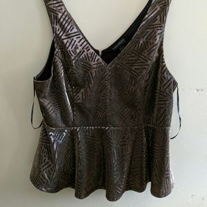 Forever21 metallic peplum top